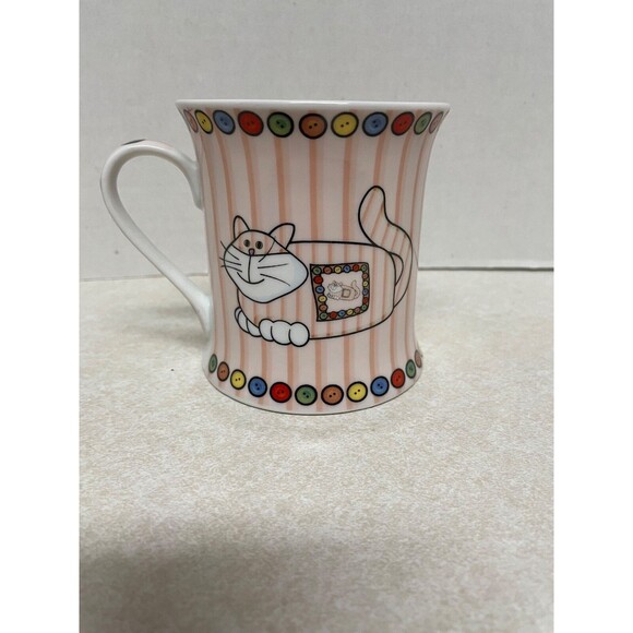 The Leonardo Collection Fine China Cartoon Cat Mug Cup England 10oz. - Picture 1 of 4